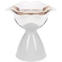 Набор воронок Цветы (3шт) на подставке бело-серый М8713 Набор воронок Цветы (3шт) на подставке бело-серый М8713