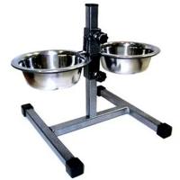 Миска метал на рег. подставке с фикс. 2*500мл 20см КТ-1620рл/ЗР