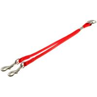 Сворка регулируемая с вертлюгом  лента-чулок 8мм красная 79-0029/Пет Лайн