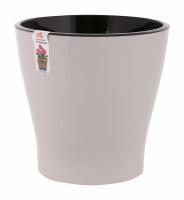 Кашпо Лея 5л бежевый со вставкой/М7939 Кашпо Лея 5л бежевый со вставкой/М7939