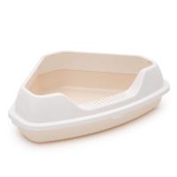 Туалет д/кошек угловой с бортом беж/12шт/М8653