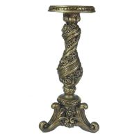 Подсвечник с цветами (золото) L13W13H28см 713038/I010  Подсвечник с цветами (золото) L13W13H28см 713038/I010