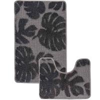Комплект ковриков д/ванной и WC Монстера 50*80/40*50см антрацит МС2-020 /25шт/ My Crystal Комплект ковриков д/ванной и WC Монстера 50*80/40*50см антрацит МС2-020 /25шт/ My Crystal