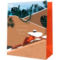 Пакет подарочный 18*23*10см "Счастье окружает тебя" ламинированный MESHU/Рельеф Пакет подарочный 18*23*10см "Счастье окружает тебя" ламинированный MESHU/Рельеф