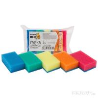 Губка д/посуды (5шт набор) Стандарт 75*45*25мм