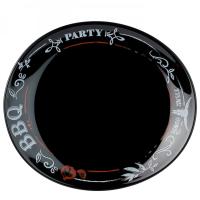 Тарелка для стейка ФРЕНДС ТАЙМ БЛЭК декорированная Тарелка для стейка ФРЕНДС ТАЙМ БЛЭК декорированная