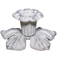 ДЕКОР Подсвечник Цветок бел серебро РЗДИ/1шт ДЕКОР Подсвечник Цветок бел серебро РЗДИ/1шт