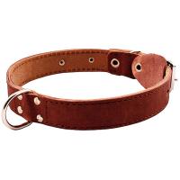 Ошейник кожа 30мм с кольцом посередине 49-58см/00030033/Каскад  Ошейник кожа 30мм с кольцом посередине 49-58см/00030033/Каскад