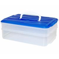 Контейнер для пищевых продуктов Мультибокс 2-х ярусный с ручкой (2,5л/3,5л) /02053