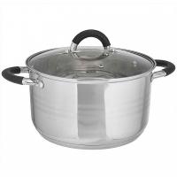 Кастрюля 6,3л нерж. со стеклянной крышкой BE-199/2 /6шт/ Webber Кастрюля 6,3л нерж. со стеклянной крышкой BE-199/2 /6шт/ Webber