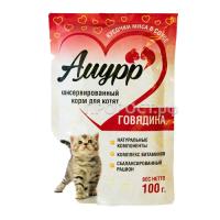 Корм для котят Амурр 100г  СОУС говядина