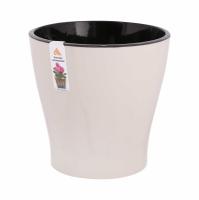 Кашпо Лея 3,6л бежевый со вставкой/М7938 Кашпо Лея 3,6л бежевый со вставкой/М7938