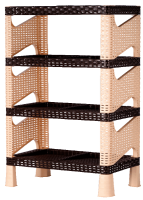 Подставка для обуви Плетенка бежево-шоколадный 16028 Подставка для обуви Плетенка бежево-шоколадный 16028