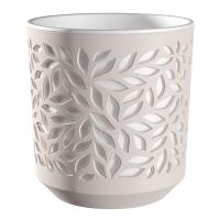 Кашпо Листья 2,5л пудра/белой КШ-9585