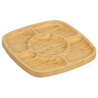 Менажница 5 секций 25*25*2см бамбук КТ-МЖ-04 /12шт/Катунь