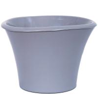 Кашпо Лагуна 0,6л серый шелк с вставкой /24шт/ДТ