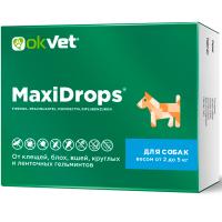 Капли МаксиДропс от внеш.и внутр.д/собак от 2-5кг/60шт/AB1912