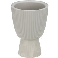 Кашпо-вазон ВЕЛЬВЕТ 150мм 1л кремовый с вставкой М3268 /10шт/М-пласт
