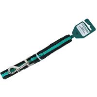 Поводок капрон 20мм*3м черный с зелёной полосой  DONBARON Поводок капрон 20мм*3м черный с зелёной полосой  DONBARON