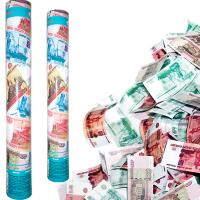 Хлопушка пневматическая "Рублевый бум" 38см в металлической тубе Поиск /Рельеф