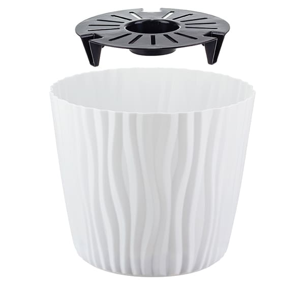 Кашпо ВОЛНА 8л серый М3190