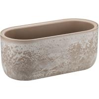 Балконный ящик Микрит 38,5*18см 6л бежевый слайн с вставкой М3274 /1шт/М-пласт