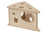 Игрушка для грызунов Домик ЕСО  маленький деревянный Сыр 15*10*9см/86851 