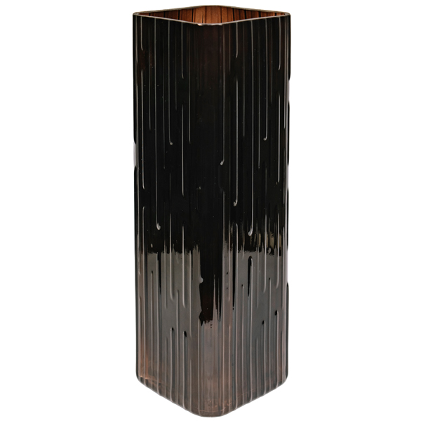 Ваза д/цветов Квадро большая Браун стекл. /1905-Н5 /1шт/ДК