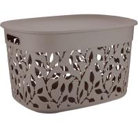 Коробка для хранения ФЛОРА 25л французский серый с крышкой М2364 Коробка для хранения ФЛОРА 25л французский серый с крышкой М2364