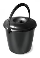 Ведро Соло 10л с крышкой хозяйственное черный С462К /12шт/Мартика Ведро Соло 10л с крышкой хозяйственное черный С462К /12шт/Мартика