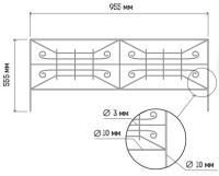 Забор металлический Классик широкий 4,77м комп-т (5секций*55,5*95,5см)