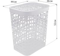 Корзина д/белья 55л ХАОС белый М2619 /5шт/М-пласт Корзина д/белья 55л ХАОС белый М2619 /5шт/М-пласт