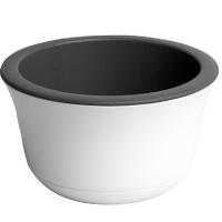 Кашпо Омега 5,3л белый/антрацит ОМ26-10