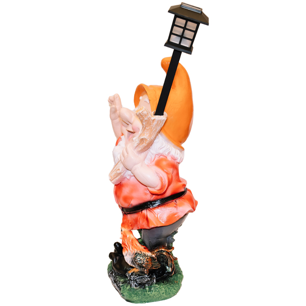Гном с фонарем и петухом H-61см 169415 Гном с фонарем и петухом H-61см 169415