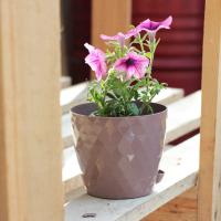 Кашпо Румба 1л мокко с прик. поддоном 