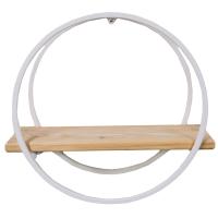 Подставка ЛОФТ настенная КРУГ 51-06 белая 37*17см РЗДИ Подставка ЛОФТ настенная КРУГ 51-06 белая 37*17см РЗДИ