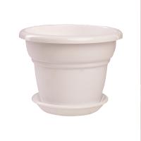 Цветочный горшок Милано 1,6л белый с поддоном
