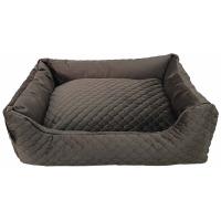 Лежак УЮТ Граф коричневый велюр синтешар съемный чехол 70*50см/ЛМ54к/Евро