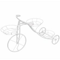 Подставка садовый декор ВЕЛОСИПЕД 3 горшка белый РЗДИ/1шт Подставка садовый декор ВЕЛОСИПЕД 3 горшка белый РЗДИ/1шт