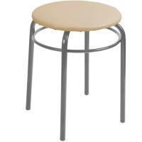 Табурет "Ника Макси" круглый с/ободком слоновая кость ТНМ/СЛ Табурет "Ника Макси" круглый с/ободком слоновая кость ТНМ/СЛ