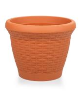 Цветочный горшок Плетение 15л терракот с поддоном