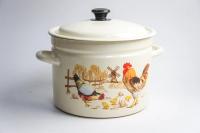 Кастрюля 8л эмаль цил слоновая Подворье 41804-202/6-У2 Кастрюля 8л эмаль цил слоновая Подворье 41804-202/6-У2