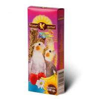 Лакомство для птиц Верные друзья Палочки с фруктами 150гр Лакомство для птиц Верные друзья Палочки с фруктами 150гр