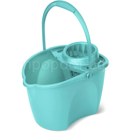 Ведро 12л со сливом и отжимом Престо овал. бирюзовый С646 /8шт/ Мартика Ведро 12л со сливом и отжимом Престо овал. бирюзовый С646 /8шт/ Мартика