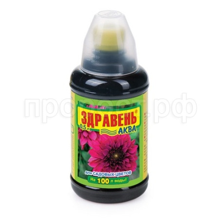 Здравень Аква Садовые цветы 0,5л с мерным стаканом Здравень Аква Садовые цветы 0,5л с мерным стаканом