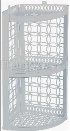 Полка для ванной угловая белый 16000