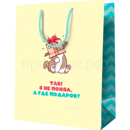 Пакет подарочный 18*23*10см "А где подарок?" ламинир. MESHU/MS_52143/Рельеф Пакет подарочный 18*23*10см "А где подарок?" ламинир. MESHU/MS_52143/Рельеф