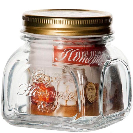 Банка стеклянная 300мл Хоммейд с металлической крышкой /80383SLB 