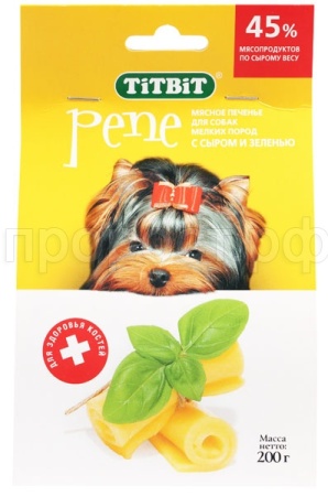 Лакомство для собакПеченье PENE с сыром и зеленью 200гр /7119/ Лакомство для собакПеченье PENE с сыром и зеленью 200гр /7119/