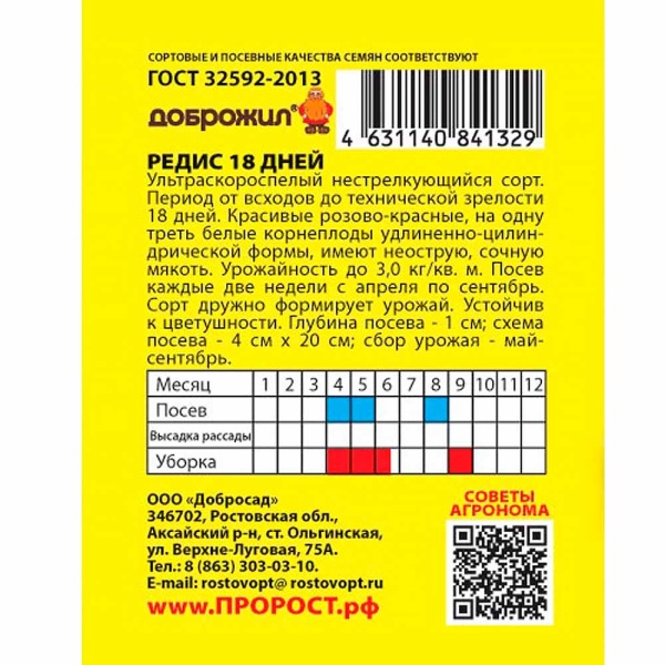 Редис 18 дней 2г Редис 18 дней 2г